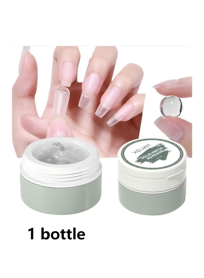 XEIJAYI 1 bottle Solid Nail Glue Gel For Press On Nails Acrylic Fake Nails 3D PVC Candy Soft Polish For Nail Strengthening DIY Nail Art Home Salon Use - Image 1