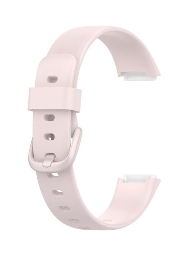 NIBEMINENT Silicone Colour Buckle Replacement Strap Watchband For Fitbit Luxe White - Image 1