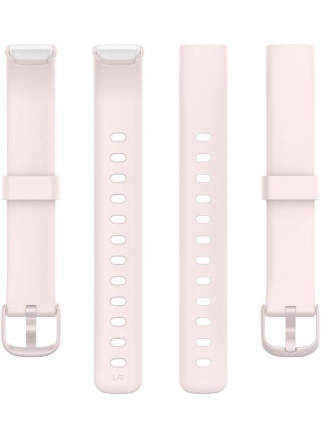 NIBEMINENT Silicone Colour Buckle Replacement Strap Watchband For Fitbit Luxe White - Image 2
