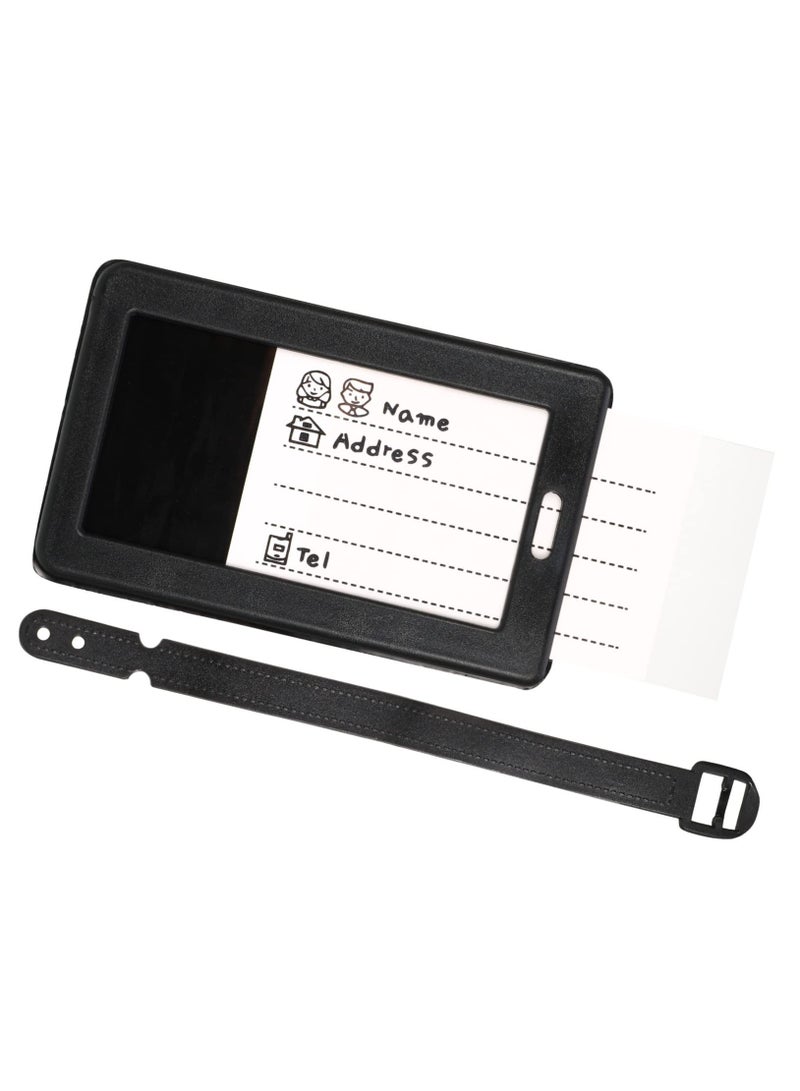 6-Piece Luggage Tag Set for Suitcases, Handbags, School Bags, and Instruments - Includes Name and Address Tags with Information Card and Hanging Buckle. - Image 2