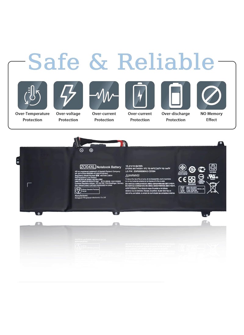 Generic - EzVoIt ZO04XL Laptop Battery Replacement for HP ZBook Studio G3 G4 Mobile Workstation Series ZO04 ZO06 ZO06XL 808396-421 - Image 1