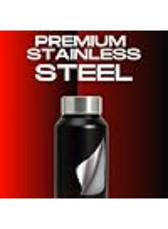 Speedex Stainless Steel Water Bottle 1 Ltr, Leak Proof Screw Cap, BIS Approved 1000 ml Metal Bottle For Daily, Office, School, Gym, Travel Use for Men, Women, Kids, Adults, Black Wine, Set of 4 - Image 3