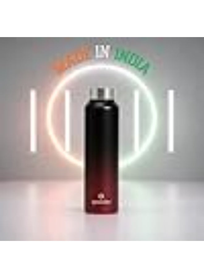 Speedex Stainless Steel Water Bottle 1 Ltr, Leak Proof Screw Cap, BIS Approved 1000 ml Metal Bottle For Daily, Office, School, Gym, Travel Use for Men, Women, Kids, Adults, Black Wine, Set of 4 - Image 5