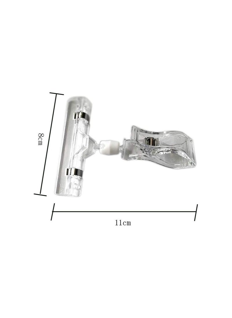 Generic 6 Pieces Plastic Merchandise Sign Clip Rotatable Sign Clips Rotatable Double Clip Merchandise Sign Display Rotatable Merchandise Sign Display Mini Clip Tag Holders for Business Cards, Transparent  - Image 3