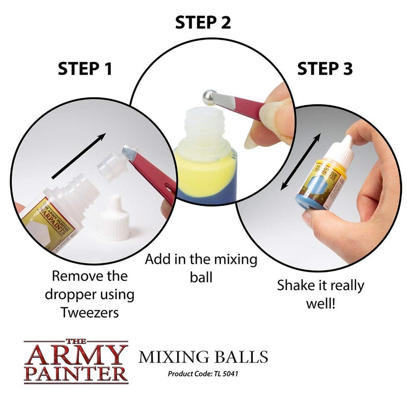 The Army Painter Paint Mixing Balls - Rust-Proof Stainless Steel Paint Mixing Balls for Mixing Model Paints - Stainless Steel Mixing Agitator Balls and Paint Balls, 5.5mm - apr. 0.22in, 100 Pcs - Image 3