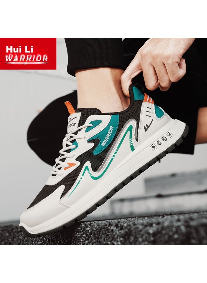 Huili Men's Shoes, Thick-soled Sneakers, Breathable Mesh, Shock-absorbing Running Shoes, K603c, Beige-black Size 39