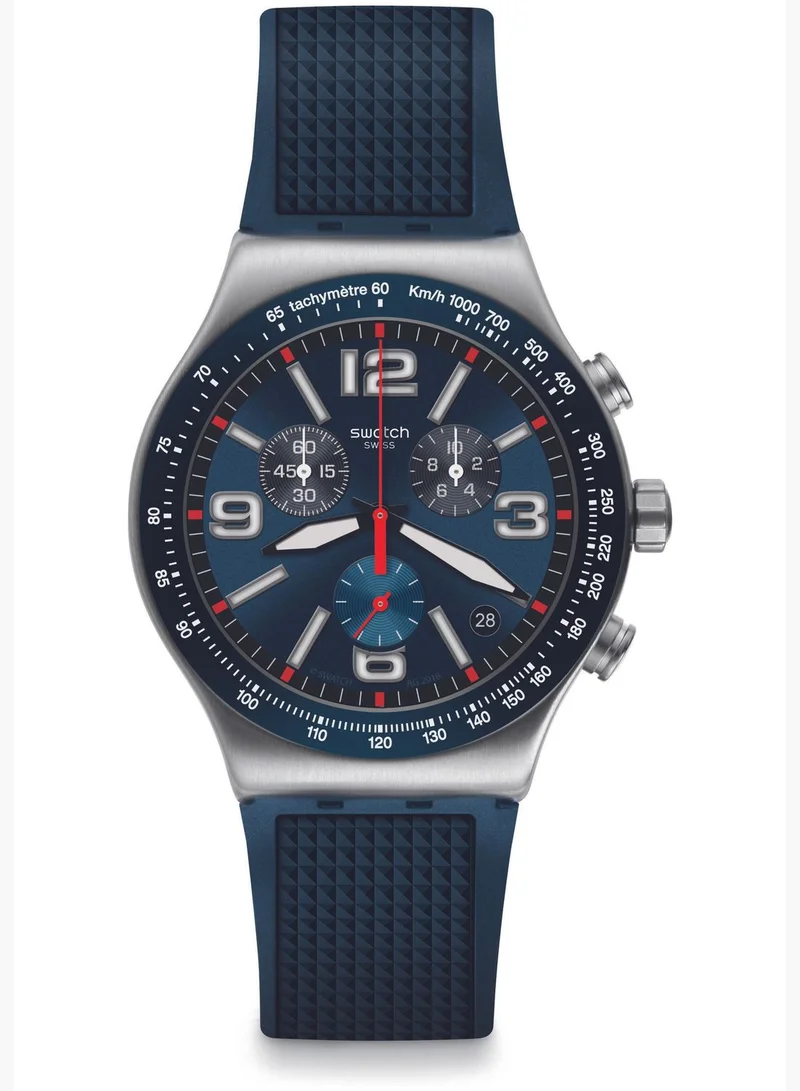 Swatch Swatch NEW IRONY CHRONO Silicone Strap Watch for Male - YVS454