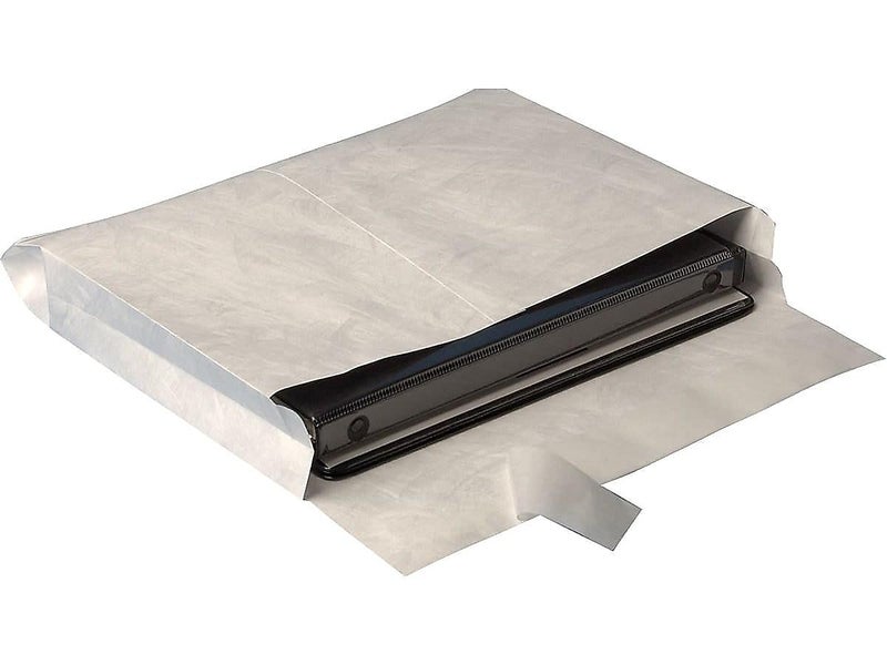 Quality Park Survivor 10 x13 Inch Catalog Envelopes made w/ 14 lb DuPont Tyvek, Expands 2", Peel and Seal Self Seal Closure, White, 100/Box (QUAR4430) - Image 4