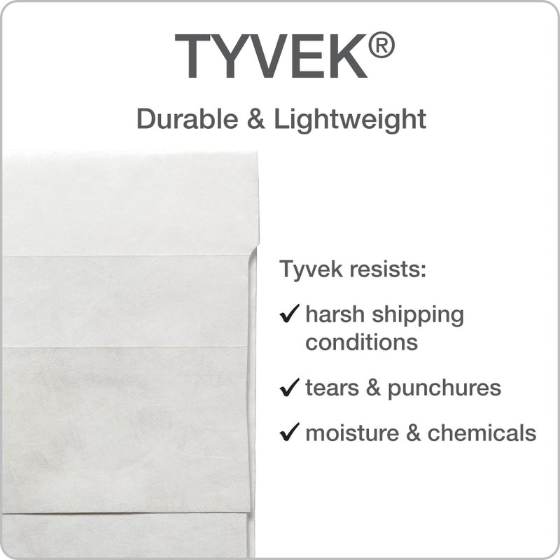 Quality Park Survivor 10 x13 Inch Catalog Envelopes made w/ 14 lb DuPont Tyvek, Expands 2", Peel and Seal Self Seal Closure, White, 100/Box (QUAR4430) - Image 2