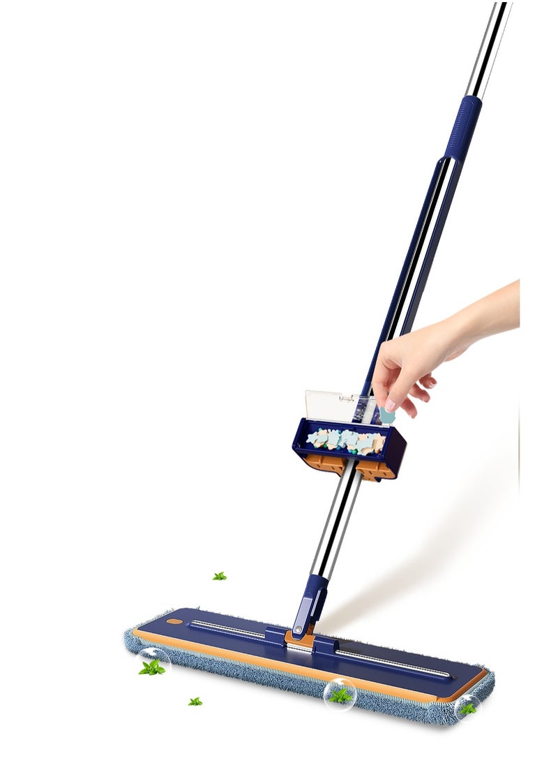 Hands Free Flat Mop | Microfiber Cloth With Self Squeezing Water |  Wet & Dry | Washable Pads | 360° Rotating Mop | All Kinds Of Floor Cleaning - 42 cm DARK BLUE CP615 - pzsku/ZDC2B710BD8FECC162C03Z/45/_/1706340644/7fde0246-c2e1-48e7-a8b6-85a2b1e2f3db