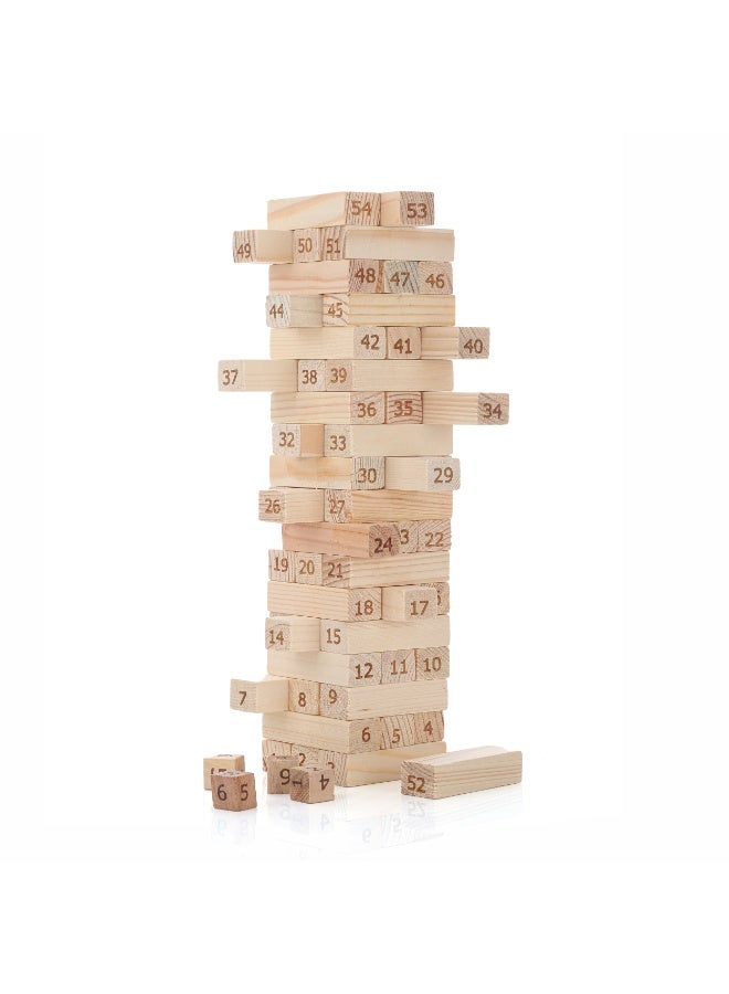 Chanak Wooden Tumbling Tower Game, Wooden Blocks Stacking Tower Game Puzzle Game for Adults and Kids - Image 2