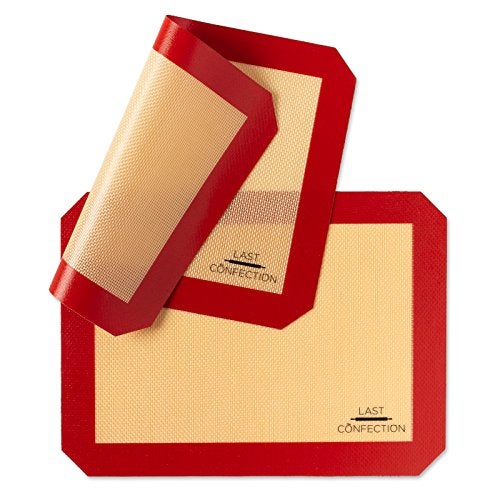 Last Confection Silicone Baking Mat - Set of 2 Non-Stick Quarter Sheet (8-1/2" x 11-1/2") Professional Food Safe Tray Pan Liners - Image 2
