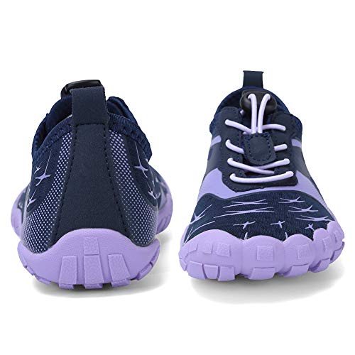 CIOR Boys & Girls Water Shoes Sports Aqua Athletic Sneakers Lightweight Sport Shoes(Toddler/Little Kid/Big Kid) U1ELJSX013-Navy.purple-35 - Image 5