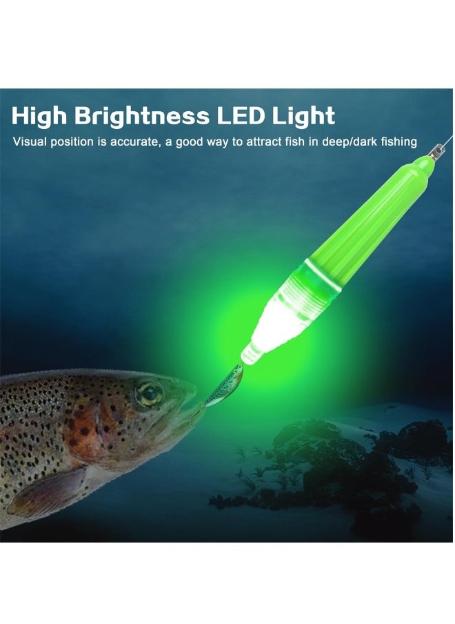 Generic - LED Underwater Fishing Light, 4Pcs Deep Drop Super Waterproof LED Fishing Light, Attractive Glow Bait Lure Green Lamp Night Fishing Tools for Saltwater Freshwater - Image 1