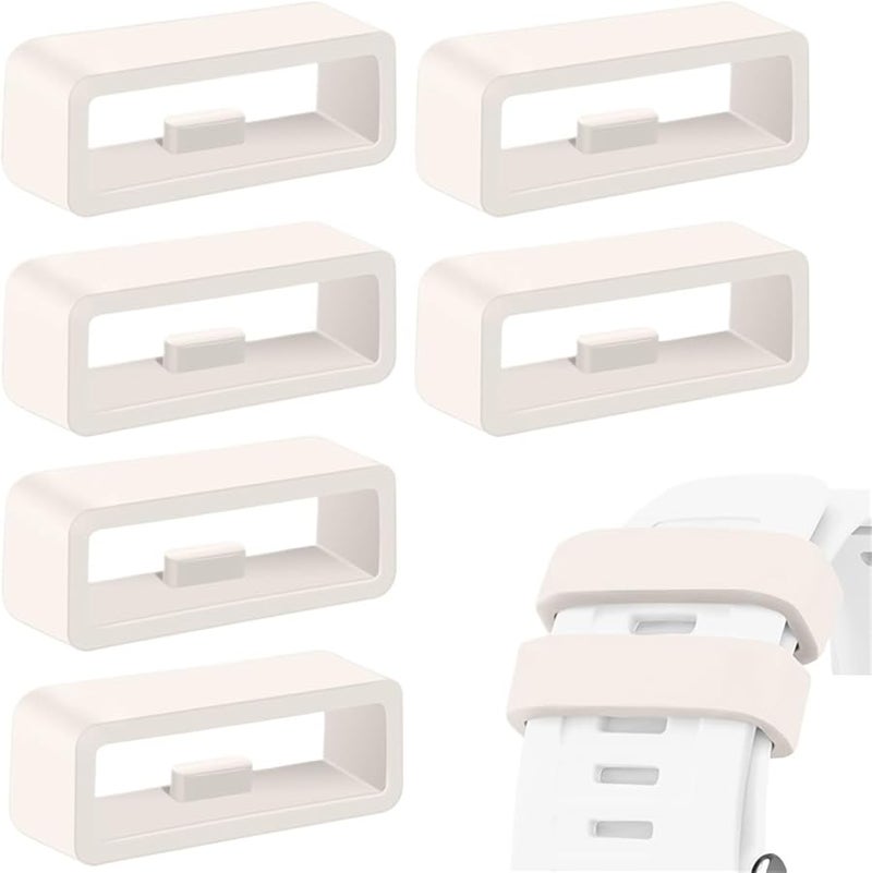 30pcs Starlight Color 20mm Silicone Watch Band Holder Loop Ring Accessories - Image 1