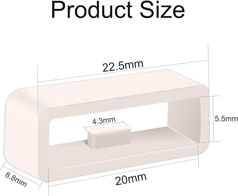 30pcs Starlight Color 20mm Silicone Watch Band Holder Loop Ring Accessories - Image 3