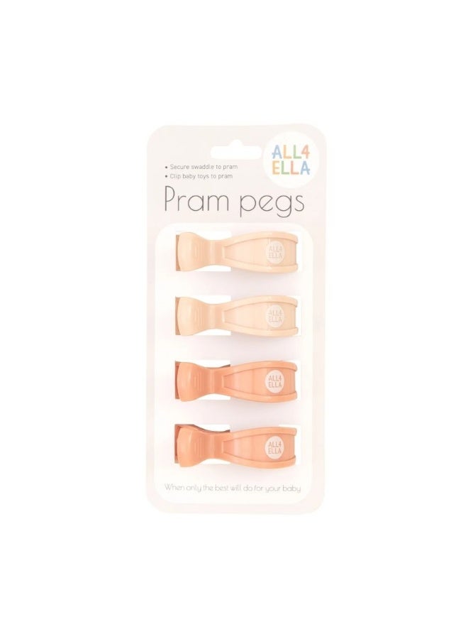 All4Ella 4 Pack Pegs Cream/Peach - Image 4