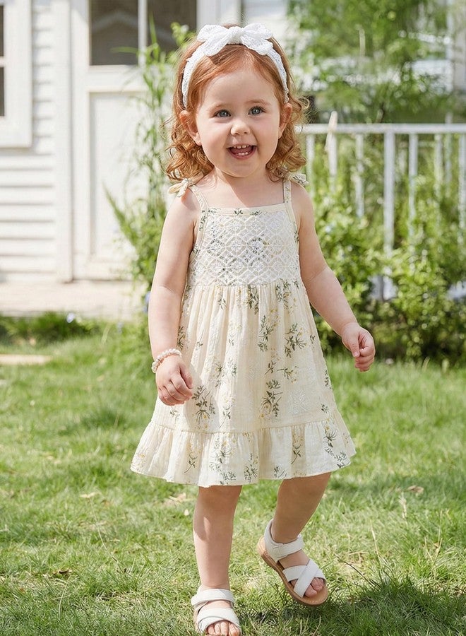 Mioglrie Baby Girls Dresses 6 9 12 Month Girl Clothes Infant Summer Outfits Boho Cute Apricot Ruffle Spaghetti Strap Halter Causal Sundress - Image 2
