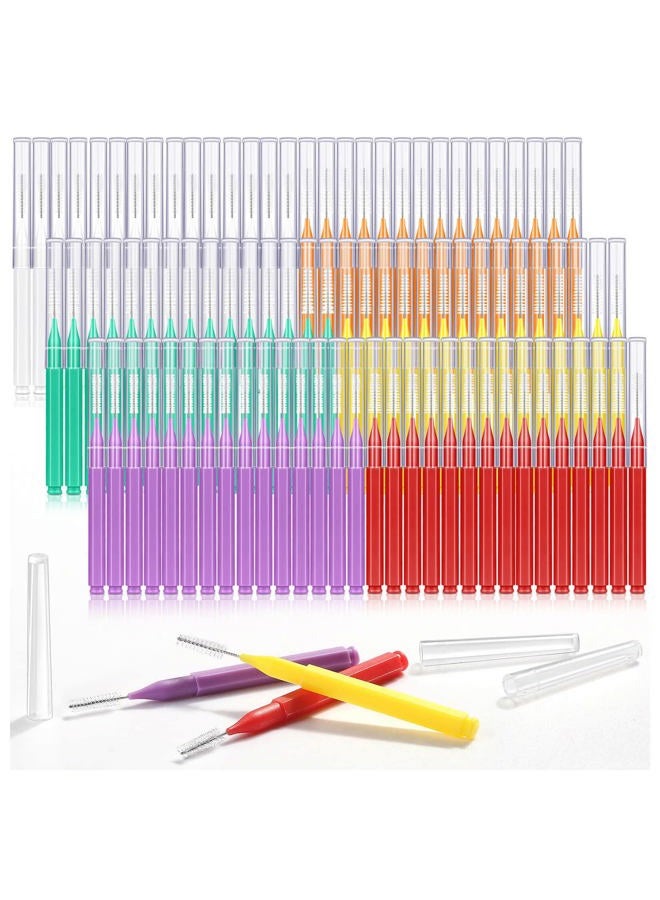modacraft 120Pcs Interdental Brush 6 Sizes Braces Brush Toothpicks with Soft Bristles 360° Bendable Floss Heads Dental Brushes Between Teeth Gum Braces Cleaning Kit Oral Tooth Cleaning Tool - Image 1