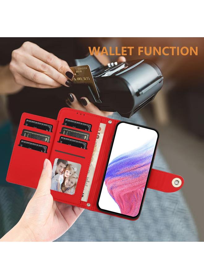 زبون جراب هاتف Cubot A10 ذو الملمس المعيني المصنوع من الجلد القابل للطي مع حبل تعليق - Image 4