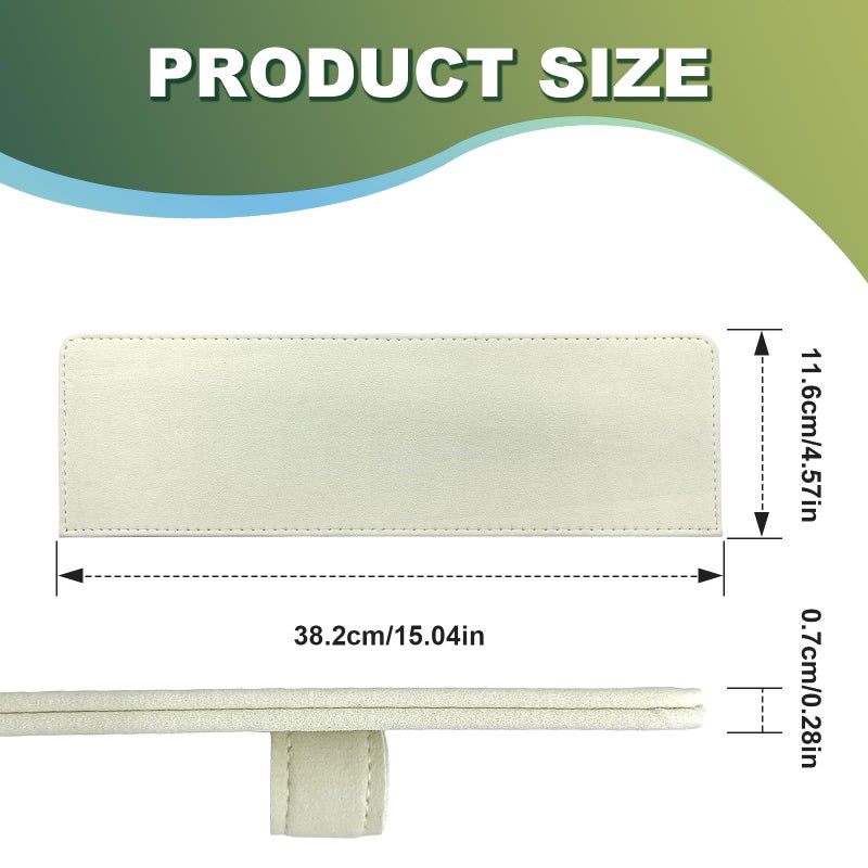 LTDCVTR Car Sun Visor Extender, Anti-Glare Sunvisor Extension Shade Attachment for Safe Driving, Clip-On Sun Blocker Sunshade Extender Accessories Universal for SUV, Truck, Sedan(Beige) - Image 2