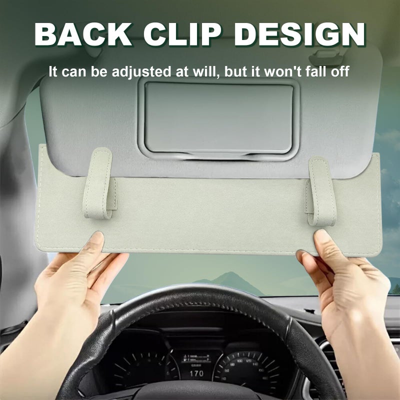 LTDCVTR Car Sun Visor Extender, Anti-Glare Sunvisor Extension Shade Attachment for Safe Driving, Clip-On Sun Blocker Sunshade Extender Accessories Universal for SUV, Truck, Sedan(Beige) - Image 4