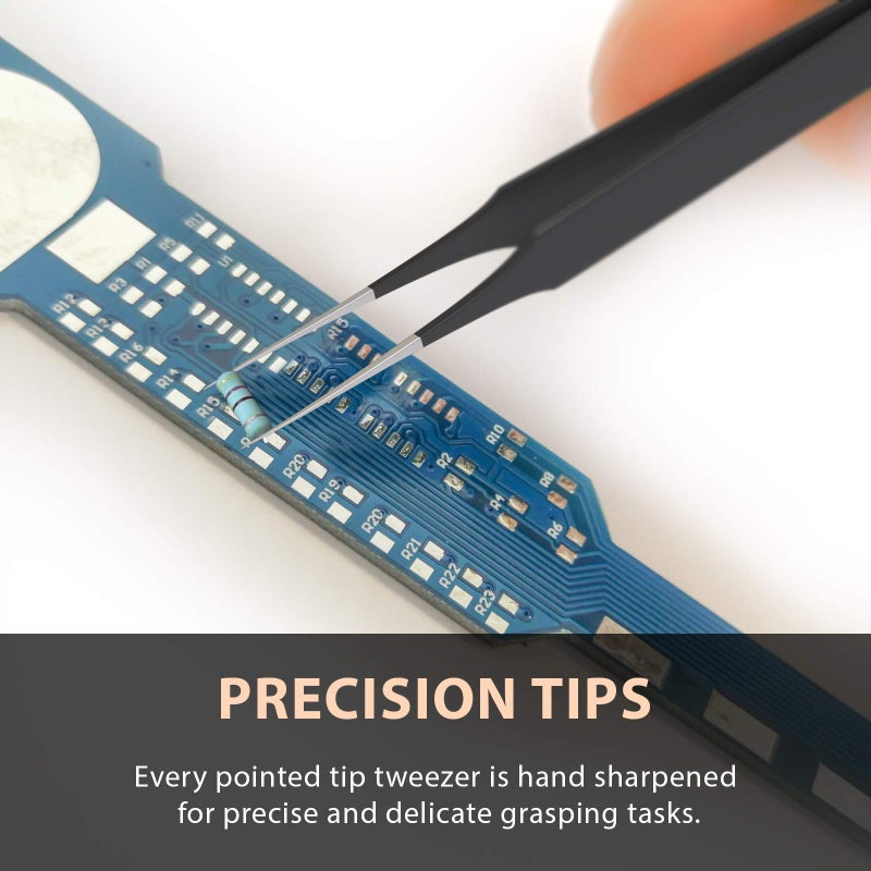 Tweezees Ingrown Hair Tweezers | Pointed Tip | Black |Precision Stainless Steel | Extra Sharp and Perfectly Aligned for Ingrown Hair Treatment & Splinter Removal For Men and Women | By Tweezees - Image 5