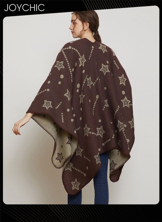 Joychic شال كلاسيكي للخريف والشتاء سميك محبوك دافئ خارجي مقاوم للرياح للنساء - Image 5