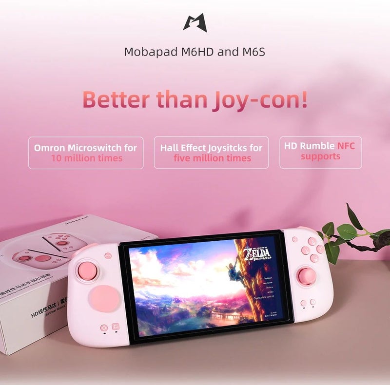 Mobapad M6 HD Gemini 2 Wireless Switch Controller Pro Joystick Gamepad, Pink - Image 2