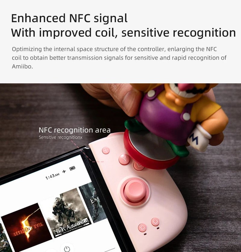 Mobapad M6 HD Gemini 2 Wireless Switch Controller Pro Joystick Gamepad, Pink - Image 3