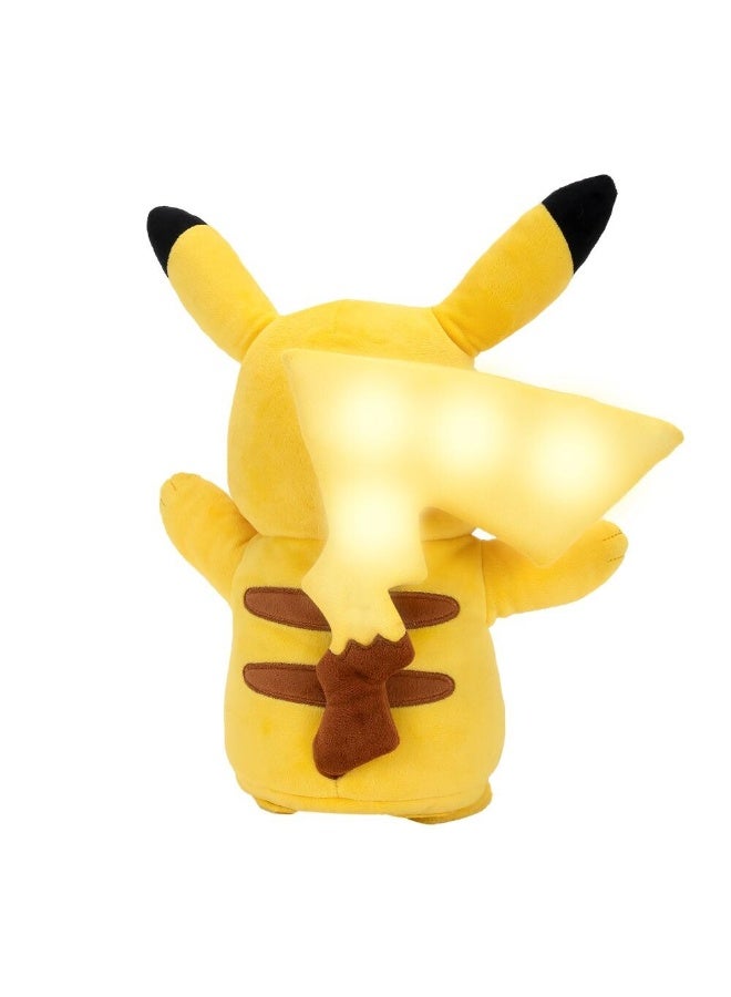 Pokemon Feature Deluxe Plush Pikachu 11-Inches | With Lights And Sounds | Interactive Soft Toy | Cuddle The Super-Soft Pikachu! | 20 Authentic Pikachu Sounds | 30 Unique Reaction! | Gift Fot Kids And Collectors  - Image 4