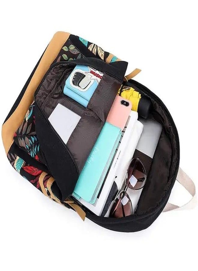 JAISOM Canvas Stylish Casual Printed Backpack Daypack for Teen Girls | Women’s Mini Anti‑Theft Water‑Resistant Shoulder Bag | Lightweight 15L College Travel Casual Outings Backpack - Image 2