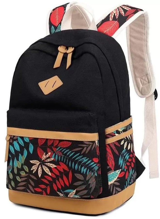 JAISOM Canvas Stylish Casual Printed Backpack Daypack for Teen Girls | Women’s Mini Anti‑Theft Water‑Resistant Shoulder Bag | Lightweight 15L College Travel Casual Outings Backpack - Image 1