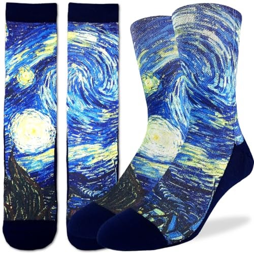Good Luck Sock Men's The Starry Night Socks, Adult, Shoe Size 8-13 - Image 1