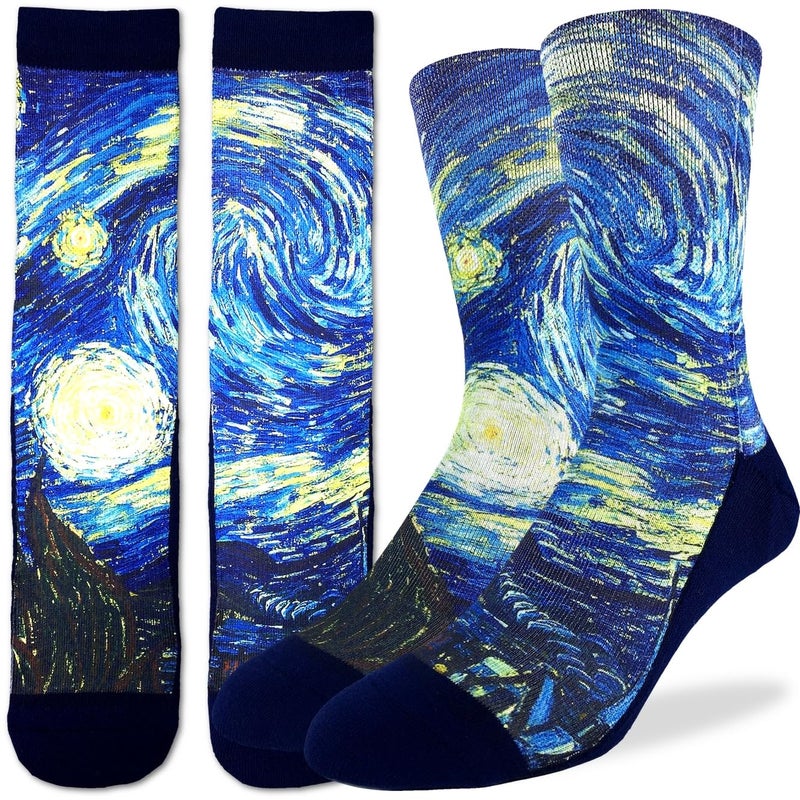 Good Luck Sock Men's The Starry Night Socks, Adult, Shoe Size 8-13 - Image 5