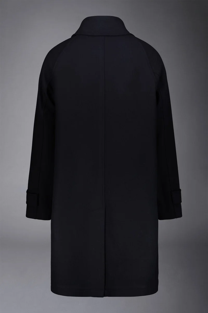 Doppelganger Blue Genderless hoodless wool-blend coat - Blue for Men | Best Price UAE