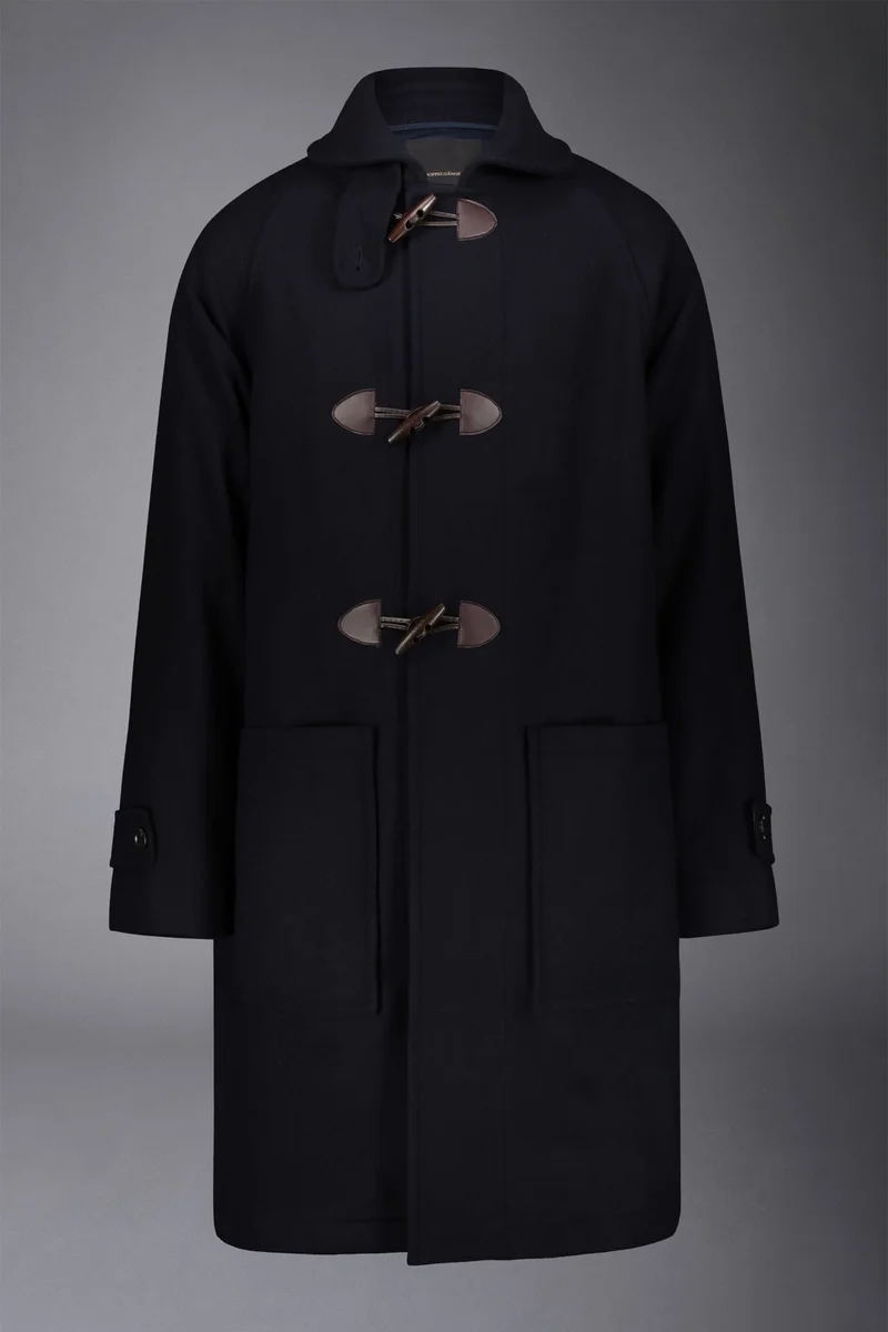 Doppelganger Blue Genderless hoodless wool-blend coat - Blue for Men | Best Price UAE
