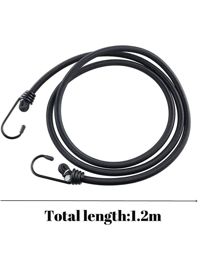 Bungee Cord with Hooks 4pcs 120cm Heavy Duty Bungee Shock Cords with Durable Metal Straps for Bikes Tie Downs Camping Outdoor - Image 2