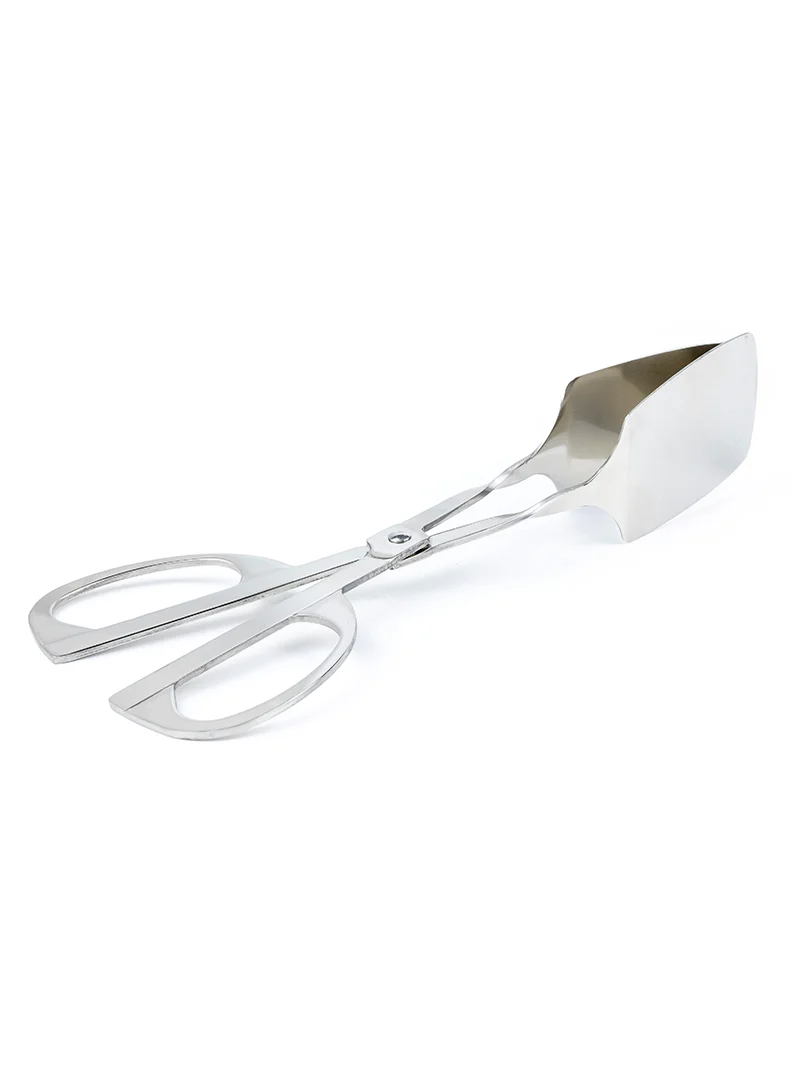 كويزين أرت Stainless Steel Scissor Tong - Multipurpose Culinary Tool BBQ Clip Buffet Food Tongs Baking Bread Steak Kitchen Clamp for Kitchen Serving Tool(Food Tong)