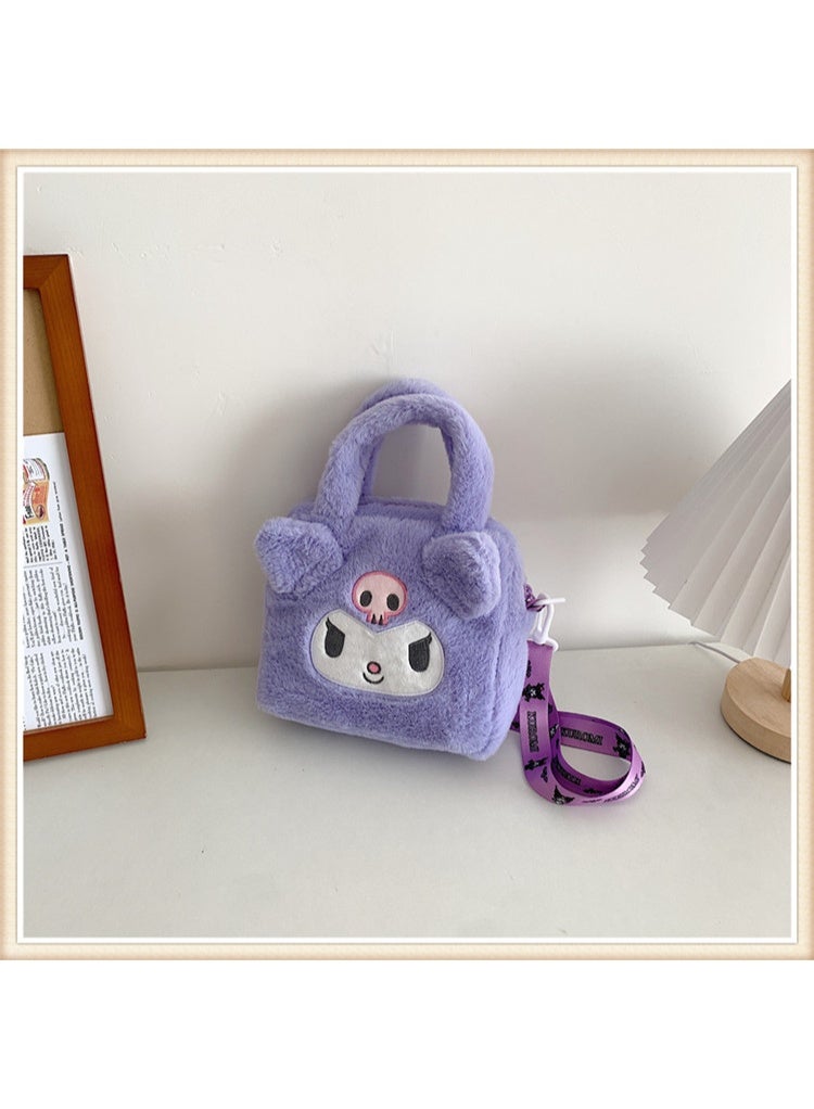 kuromi Plush cartoon small square bag hand-held crossbody toy bag  - Image 3