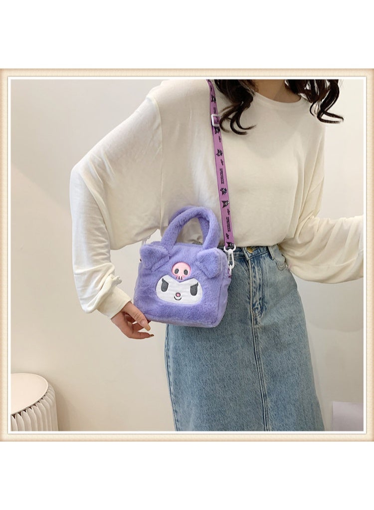kuromi Plush cartoon small square bag hand-held crossbody toy bag  - Image 5
