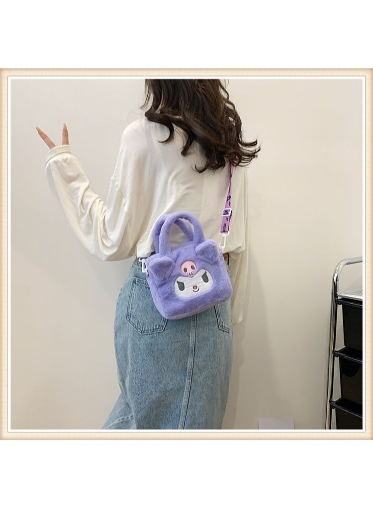 kuromi Plush cartoon small square bag hand-held crossbody toy bag  - Image 2