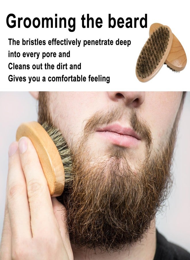 yueton 2PCS Nanzhu Beard Brush Men's Styling Beard Combing Brush Clean and Beautify Hair Combs for Long Beard Combing Hair Salon Cleaning Brush Fragmented Hair Cleaning Accessories - Image 4