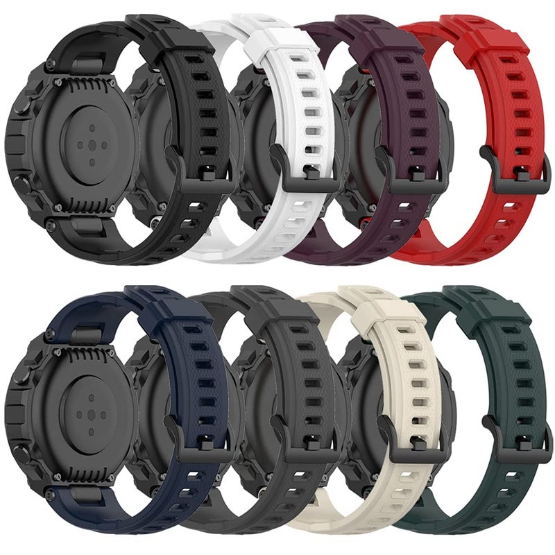 QGHXO حزام QGHXO لساعة Amazfit T-Rex، حزام بديل من السيليكون الناعم لساعة Amazfit T-Rex/T-Rex Pro الذكية (بدون جهاز تتبع، أحزمة بديلة فقط) - Image 1