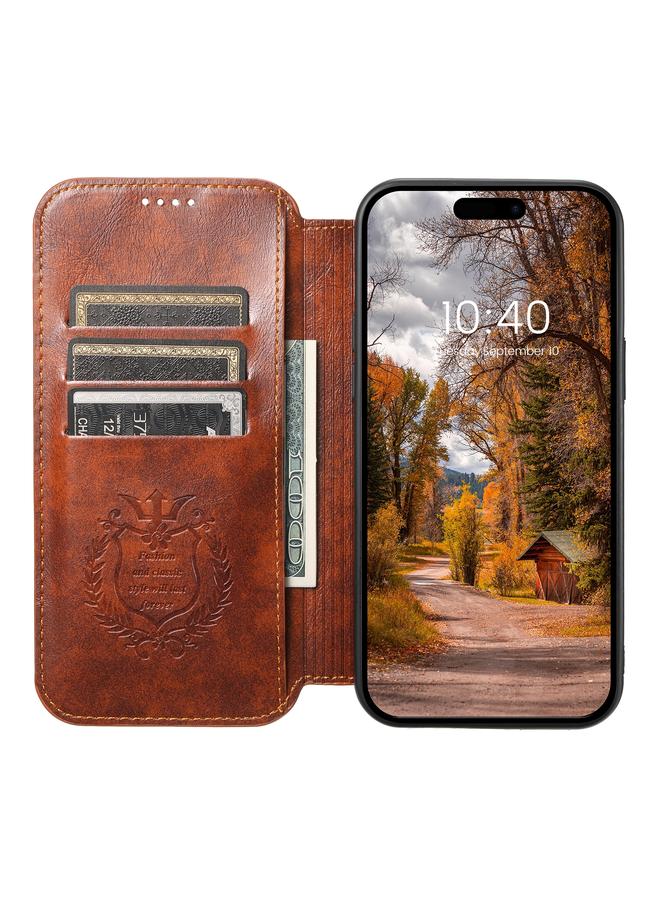 Suteni Case For iPhone 14 Plus J05 Leather Magnetic Magsafe Phone Case - Image 4