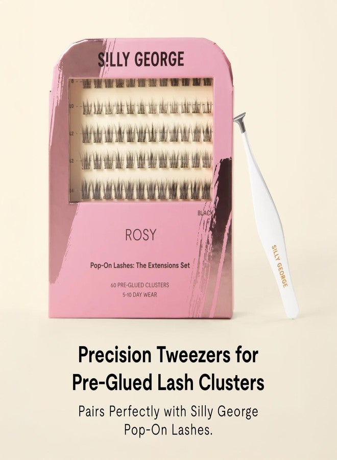 Silly George The Hammerhead Lash Tweezer - Precision Applicators for Silly George Clusters & Other Faux Lashes, Patented Parallel Clamp for Even Cluster Pickup, Flat Closure, Non-Slip Handle - Image 4