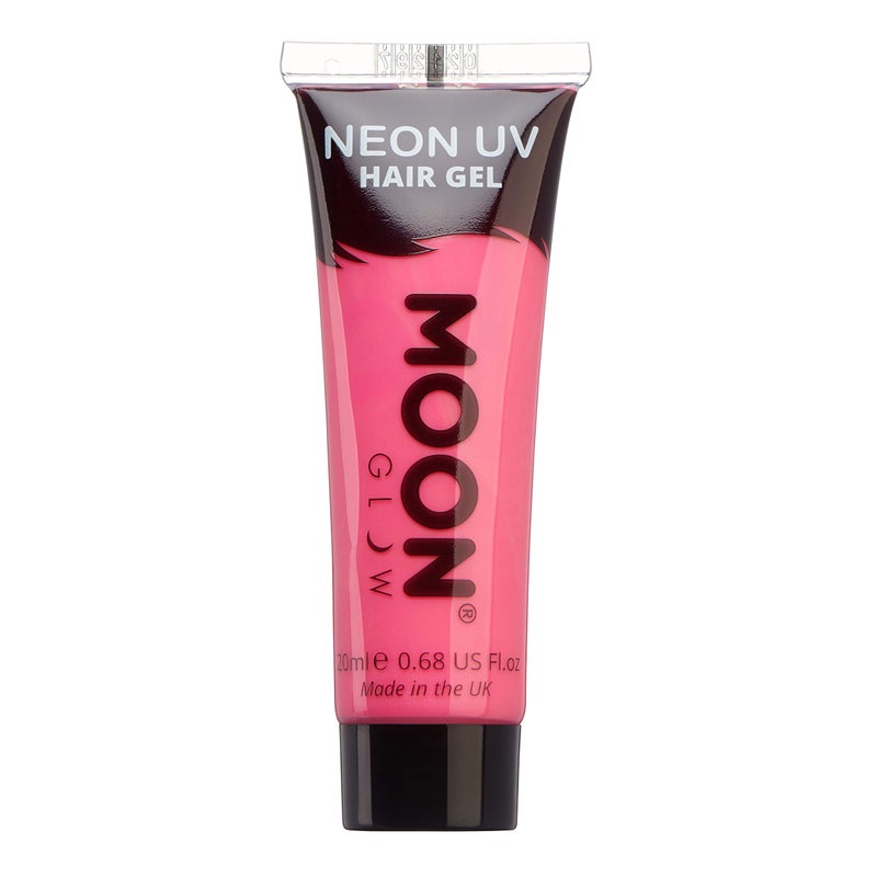 Moon Glow - Blacklight Neon UV Hair Gel - 0.67oz Intense Pink â€“ Temporary wash out hair color - Spike and Glow! - Image 1
