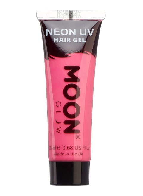 Moon Glow - Blacklight Neon UV Hair Gel - 0.67oz Intense Pink – Temporary wash out hair color - Spike and Glow!