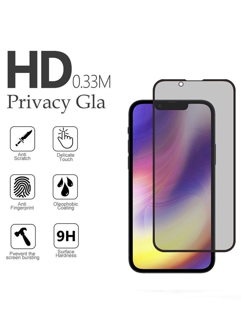 shAyzee Privacy Anti-Spy Tempered Glass Screen Protector For iPhone 13/13 Pro 6.1 Inch Black - Image 2