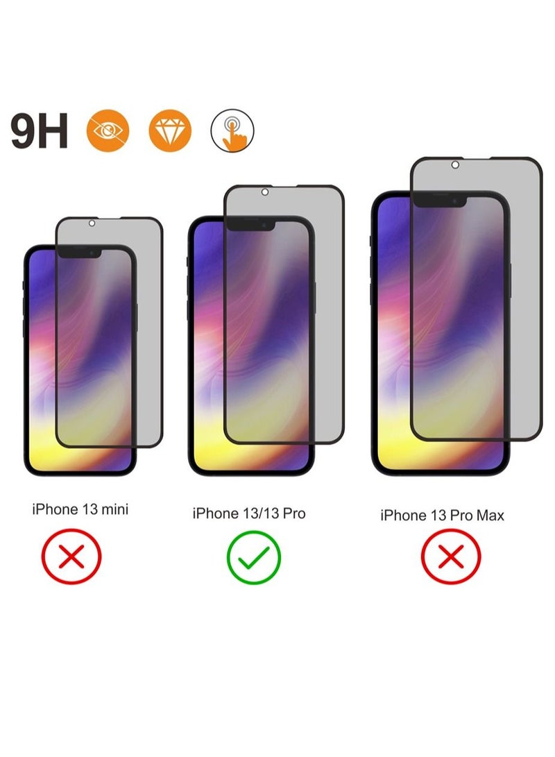 shAyzee Privacy Anti-Spy Tempered Glass Screen Protector For iPhone 13/13 Pro 6.1 Inch Black - Image 4